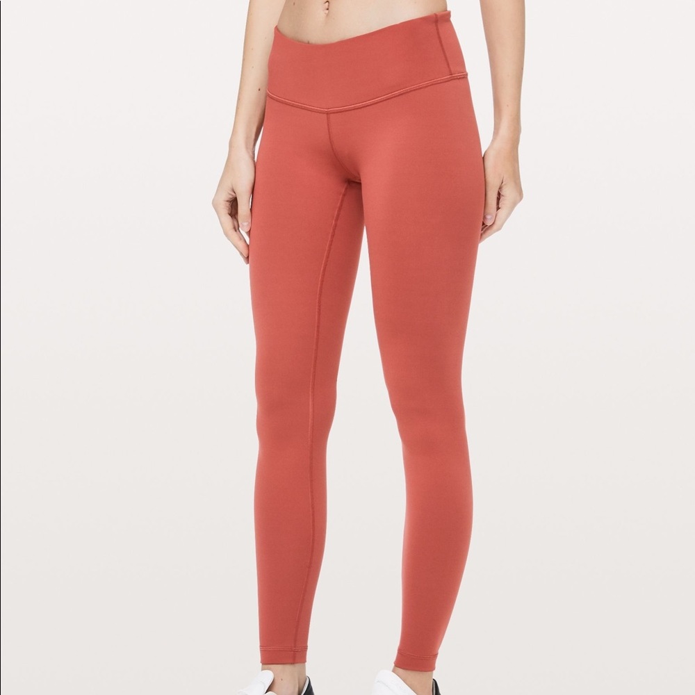Lululemon Wunder Under Low-Rise Tight 28" *Full-On Luxtreme - Brick Coral